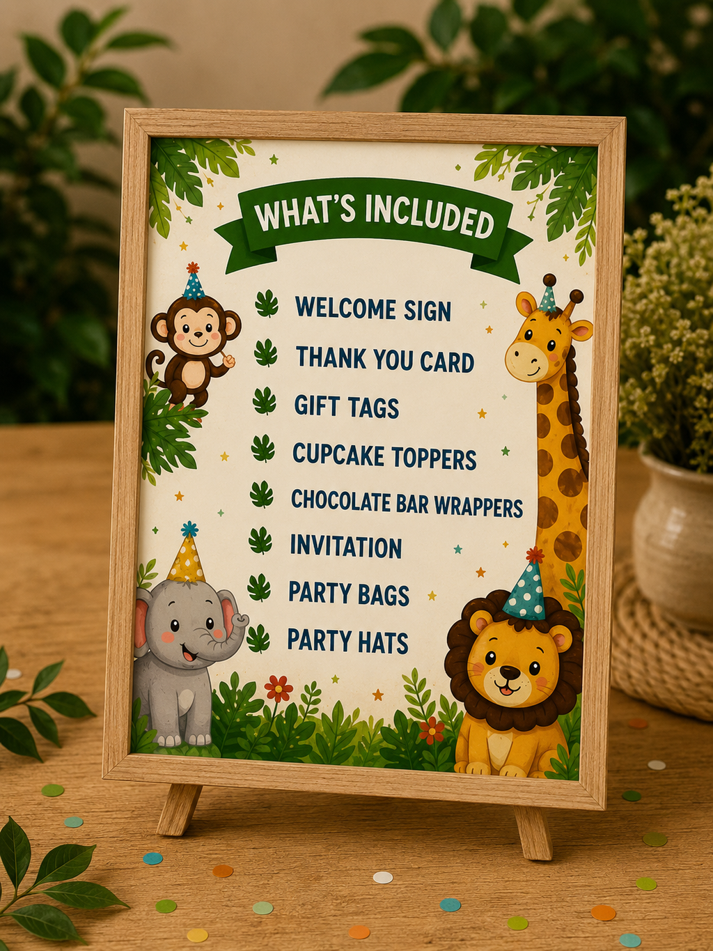 Safari Jungle Birthday Party Printable Bundle (Digital Download)