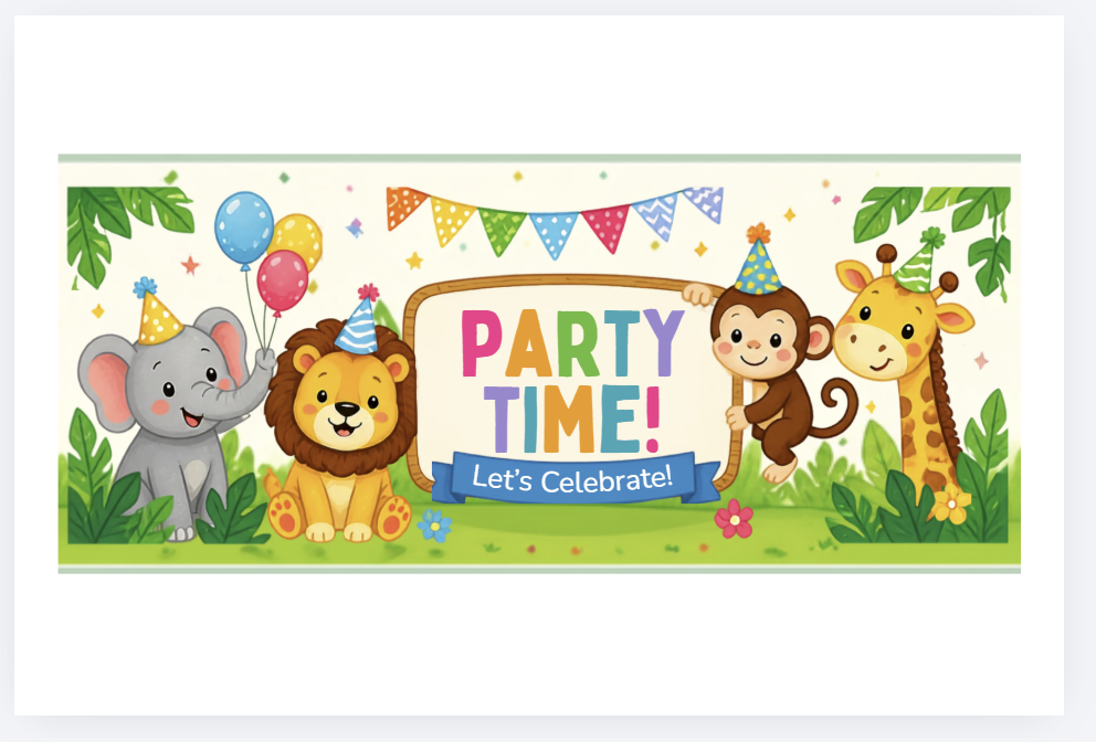 Safari Jungle Birthday Party Printable Bundle (Digital Download)