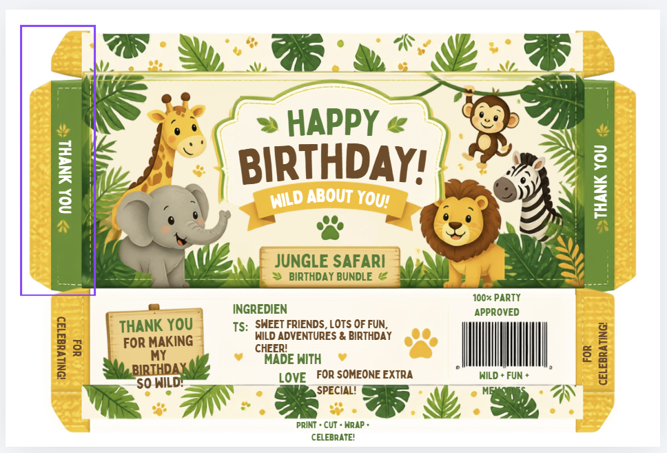 Safari Jungle Birthday Party Printable Bundle (Digital Download)
