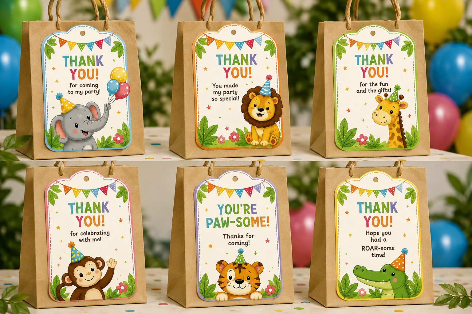 Safari Jungle Birthday Party Printable Bundle (Digital Download)